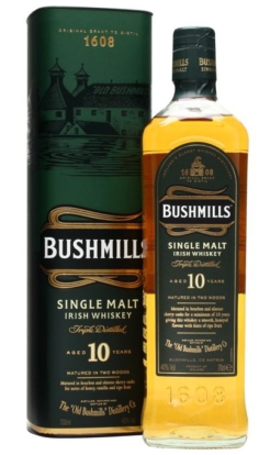 Bushmills Single Malt Irish Whiskey 10 years, 70 cl., 40% alc-0