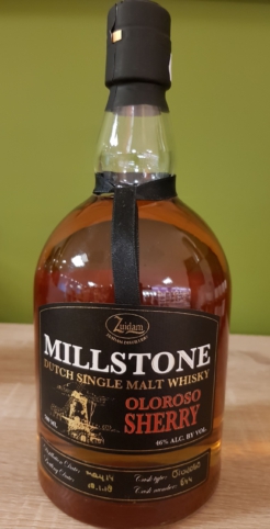 Zuidam Millstone Single Malt whisky Oloroso Sherry, 70cl., 46% alc.-0