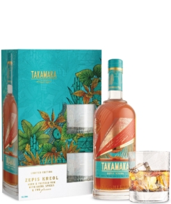 Takamaka Rum Zepis Kreol + 2 glazen (giftpack)